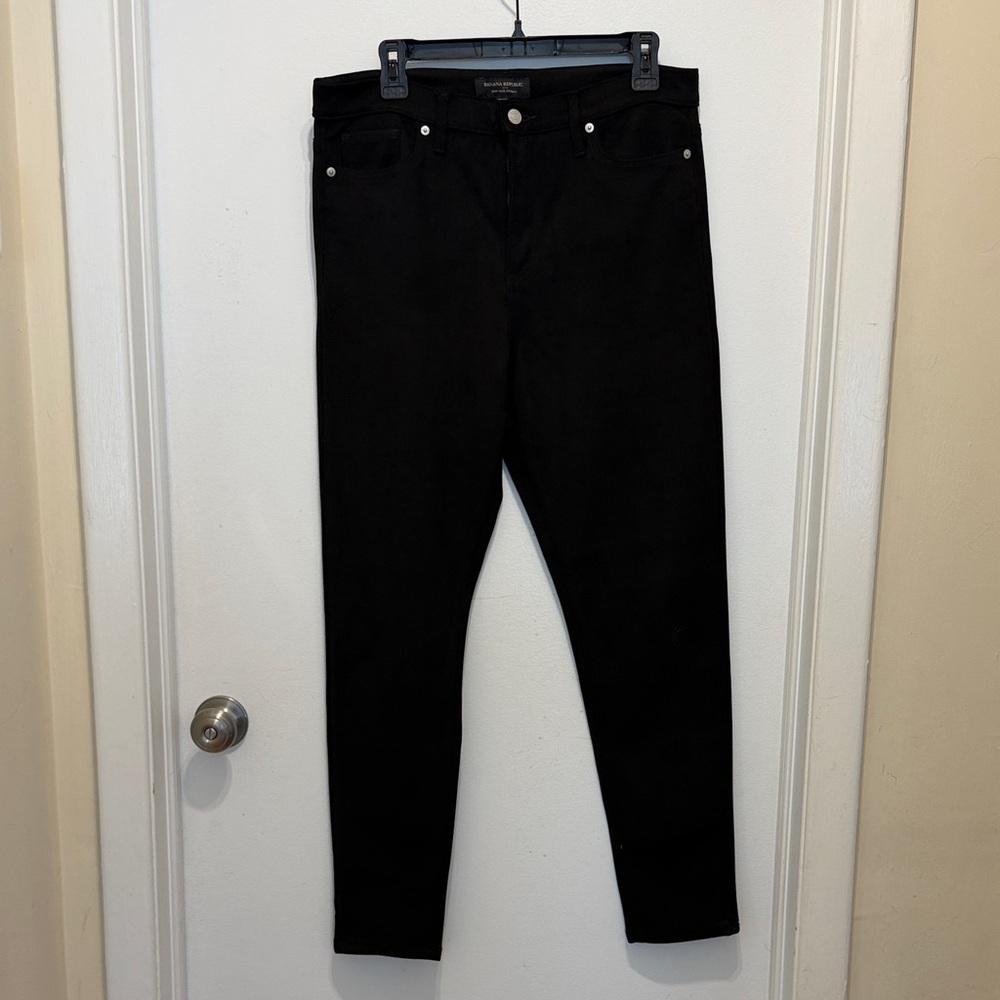 Banana Republic Black Women's Faux Suede Skinny Jeans